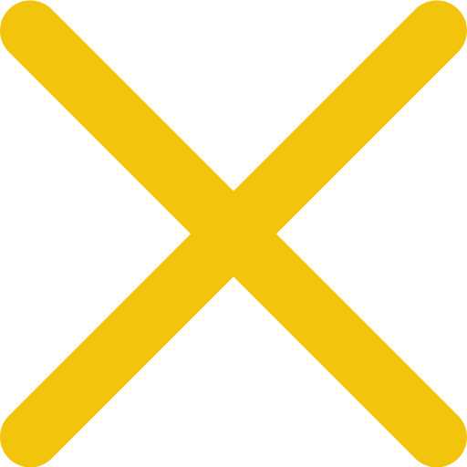 Yellow Cross Icon