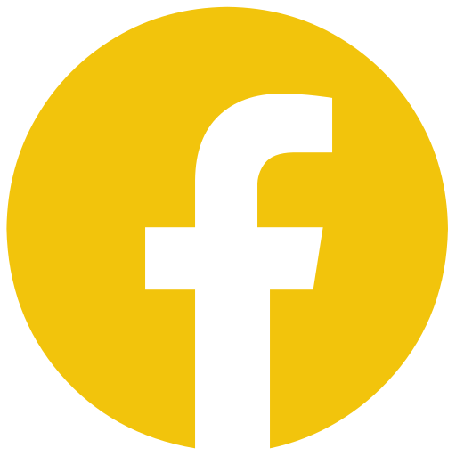 Yellow Facebook Icon with transparent background