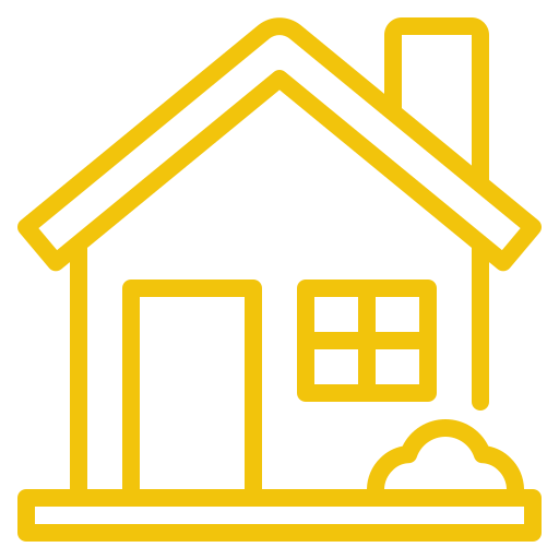 Yellow Residential Services Icon of a house